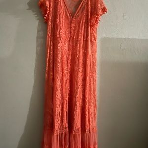 Torrid size 2 coral lace dress